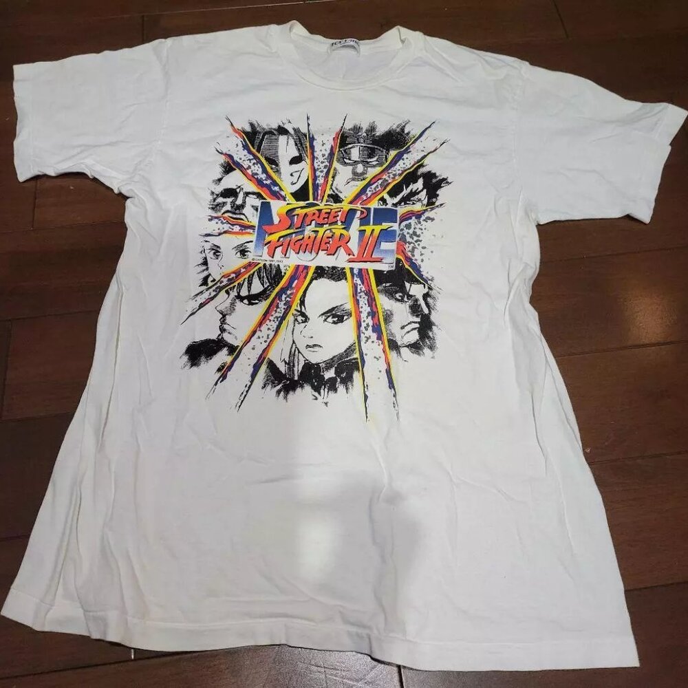 Retro Street Fighter 2 Movie T-shirt Vintage Second-hand Clothing Fashionable